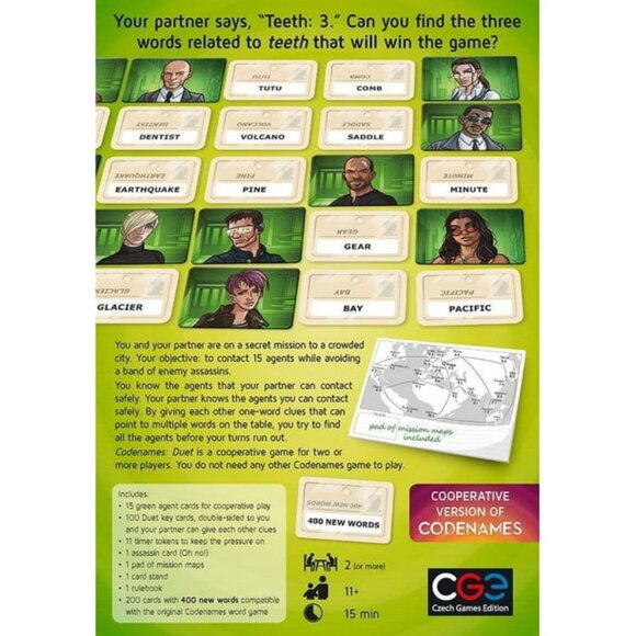 New in Box-CODENAMES Card Game DUET-The Two Player Word Deduction Game - Picture 4 of 16